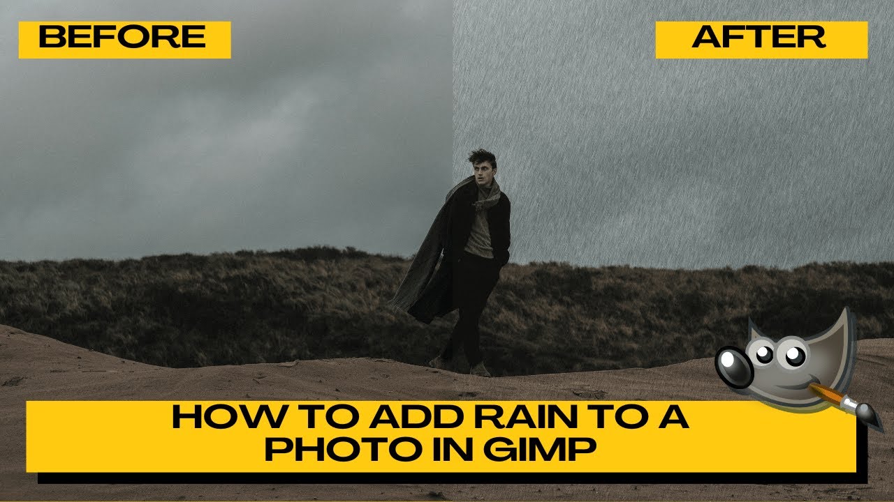 Как добавить дождь на фотографию в GIMP (легкий эффект дождя)