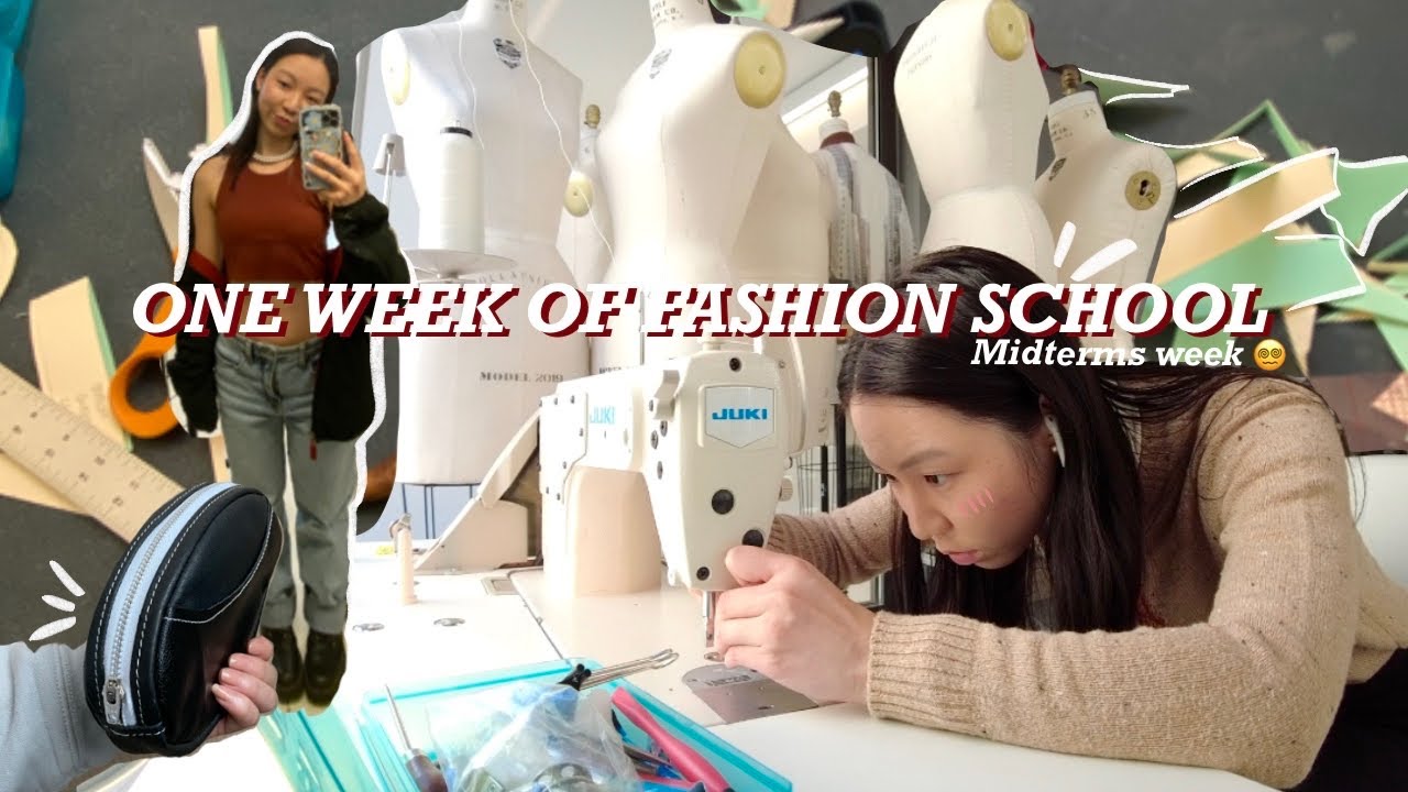 one week of fashion school, midterms week NYC Parsons fashion school vlog