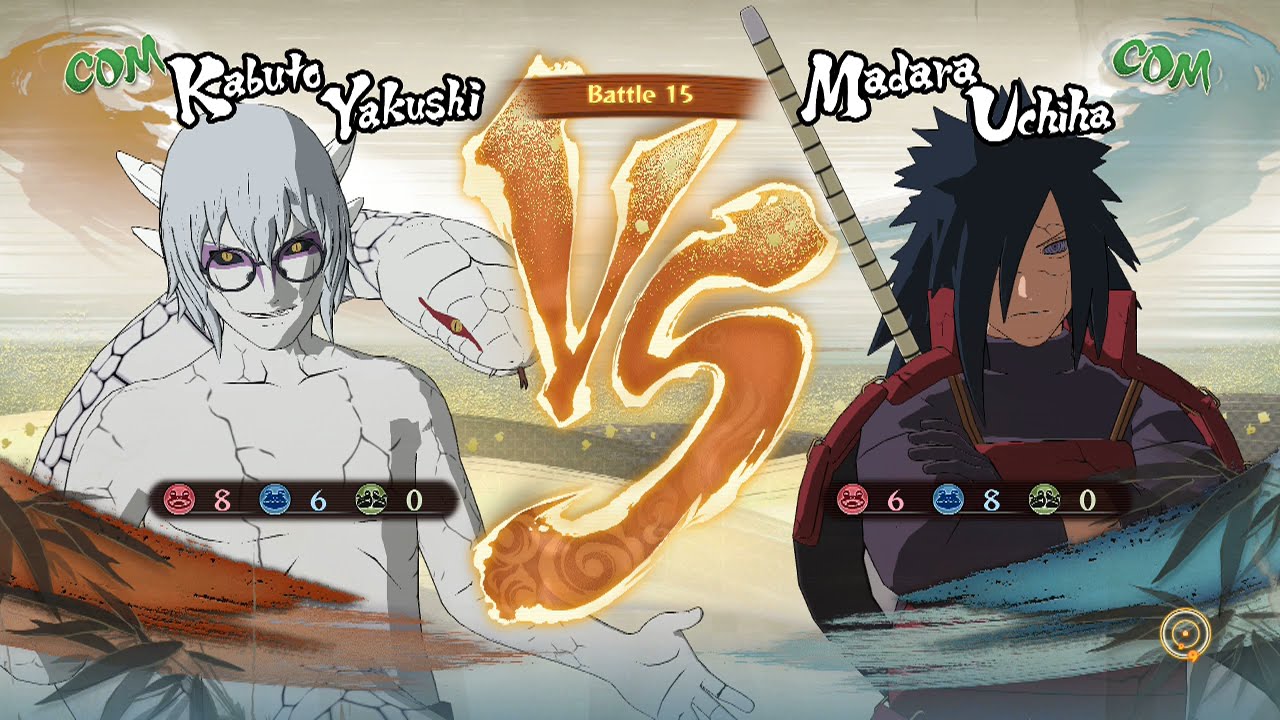Naruto Shippuden: Ultimate Ninja Storm 4, Kabuto Yakushi (Sage Mode) VS Madara Uchiha!