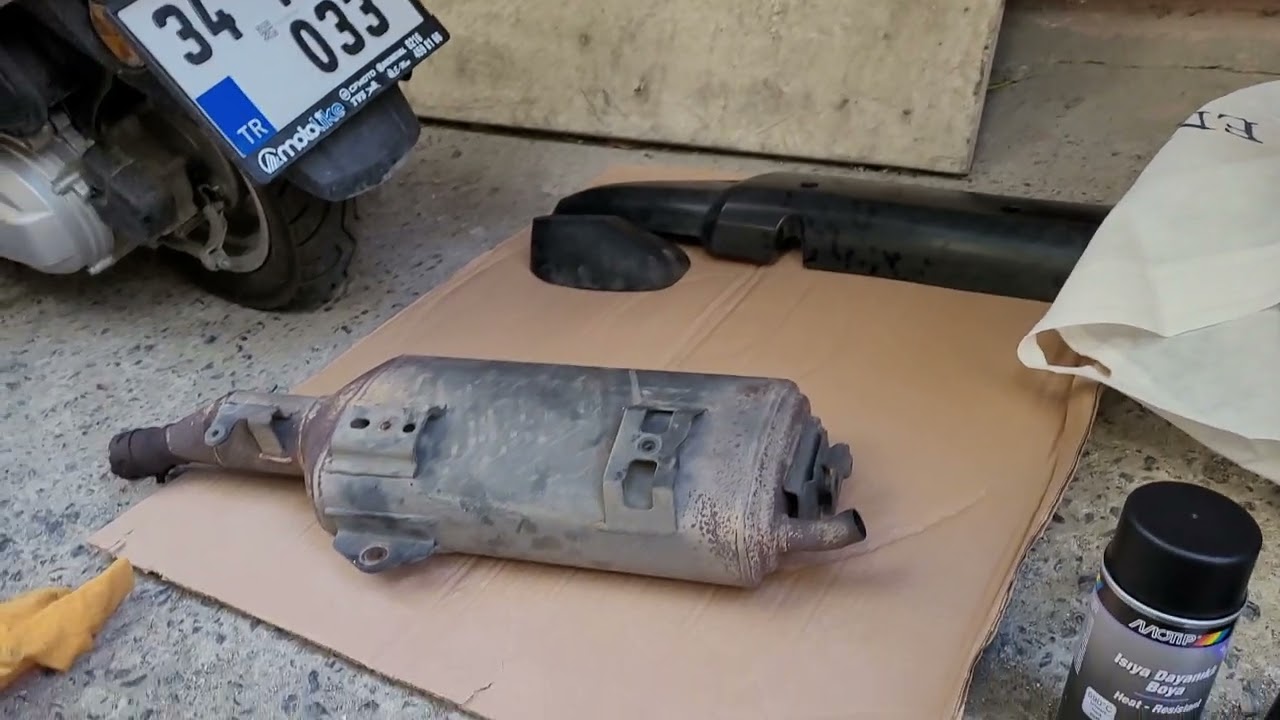 Motosiklet egzoz boyama temizleme xmax 300 egzoz bakımı