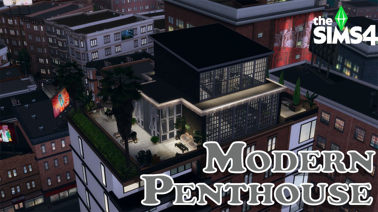 Modern Penthouse ~ CC Only ~ The Sims 4  Speed Build