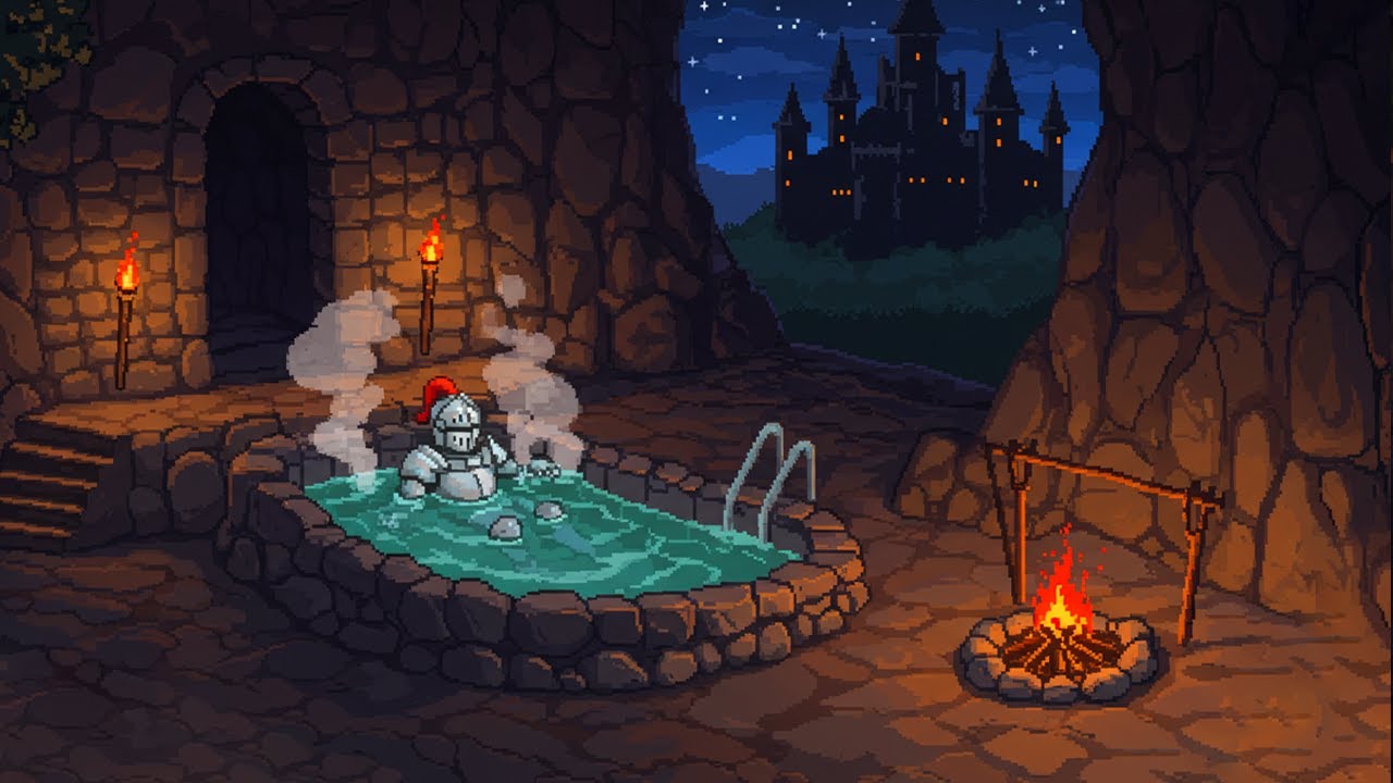 Stop here and get some rest! Hot water will help you relax.