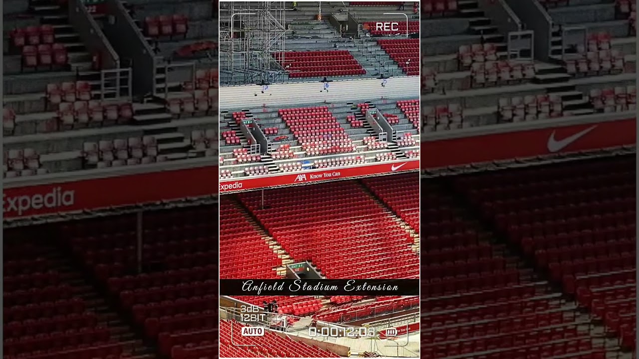 Liverpool 's Anfield Road Stand Expansion - View from Inside YnWA