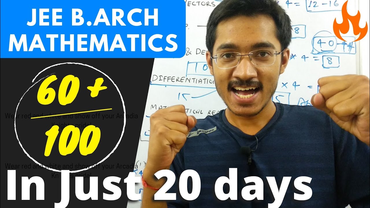 60+ in JEE B.Arch Mathematics 2022 In 20 days 🔥 | by sachin prajapat