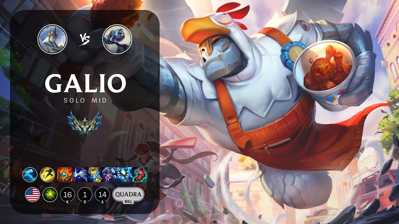 Galio Mid vs Fizz - NA Challenger Patch 14.8