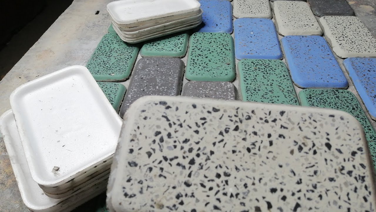 genial idea, baldosas hechas con piedras