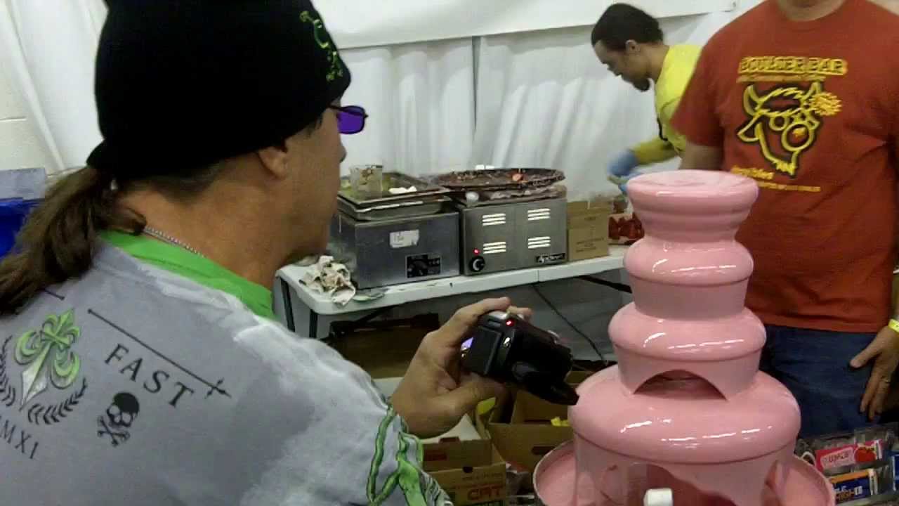 2013 HIGHTIMES CANNABIS CUP, TGA SUBCOOL STOPS BY FOR A VISIT AT THE MEDICATED CHOCOLATE FOUNTAIN.