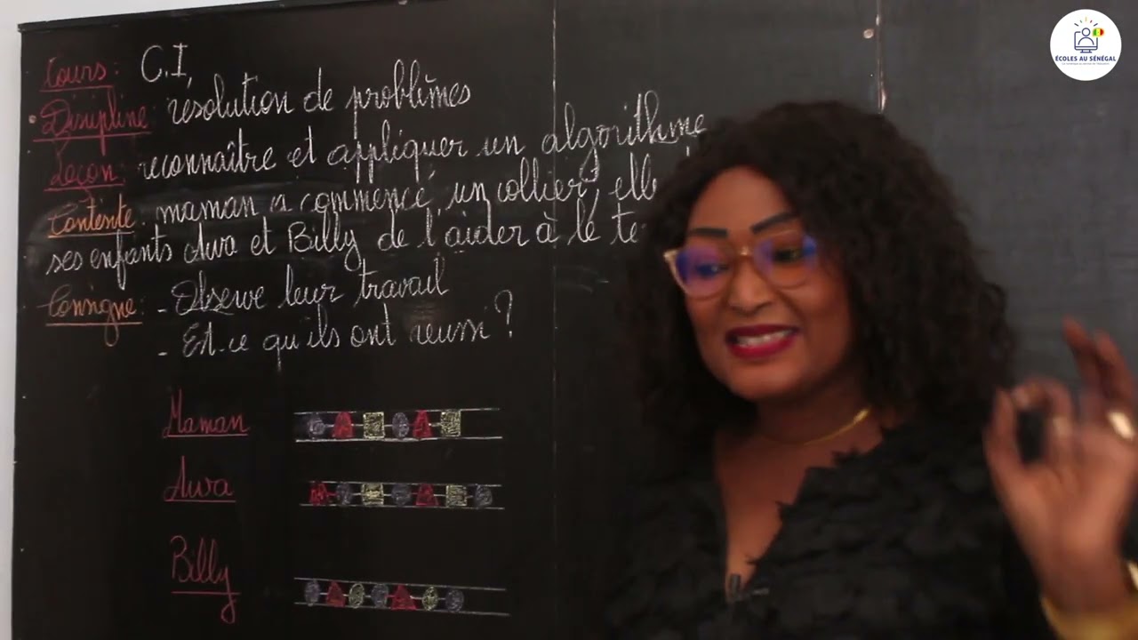Cours - CI - Mathématiques: Résolution de problème/ reconnaître et appliquer un algorithme/Mme Niang