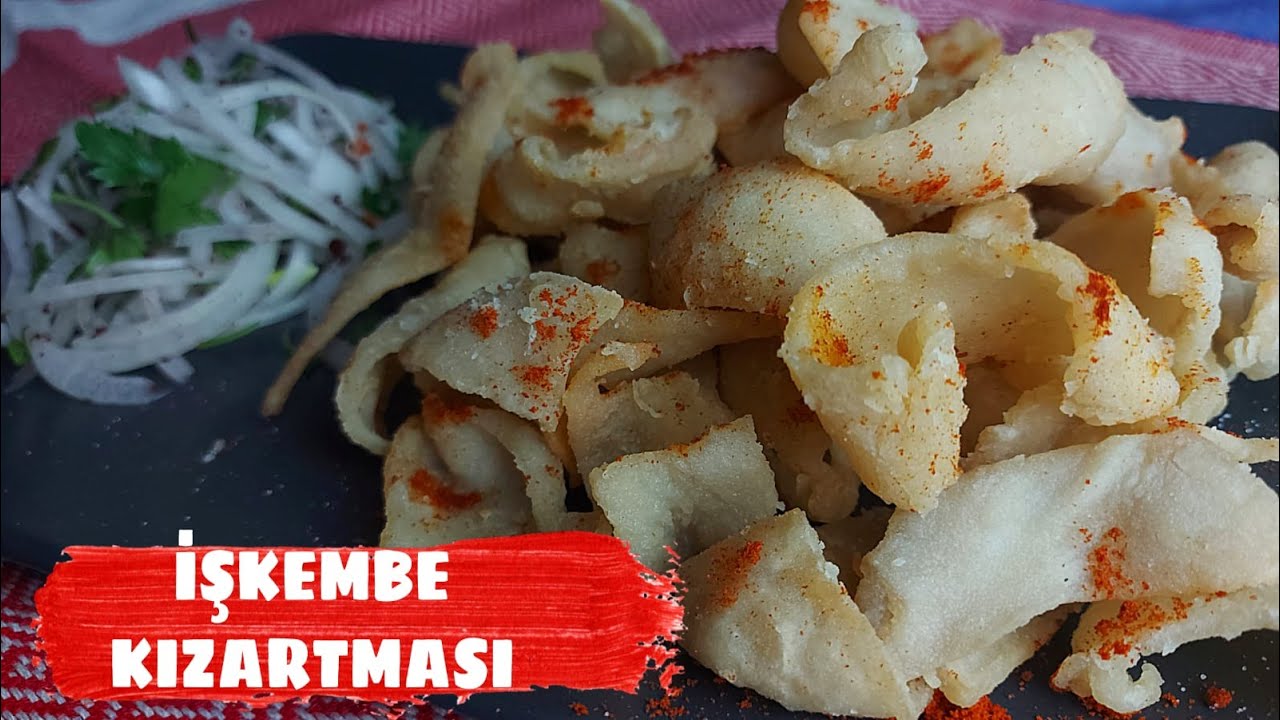 İŞKEMBE KIZARTMASI NASIL YAPILIR 💯KAVURMA MALZEMELERİ VE TARİFİ👌İŞKEMBE CİPS 🔝 FRIED BEEF TRIPES
