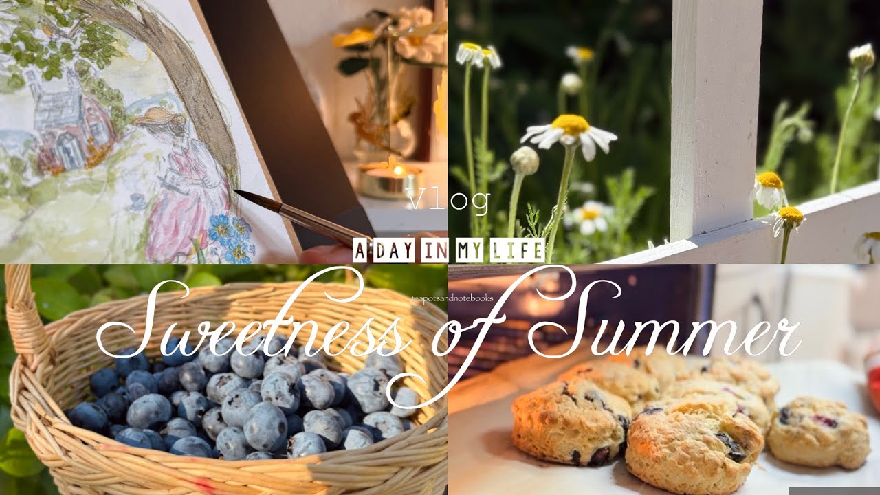 Relaxing Summer days spent at home doing the things I love 🤍☀️ 🌼