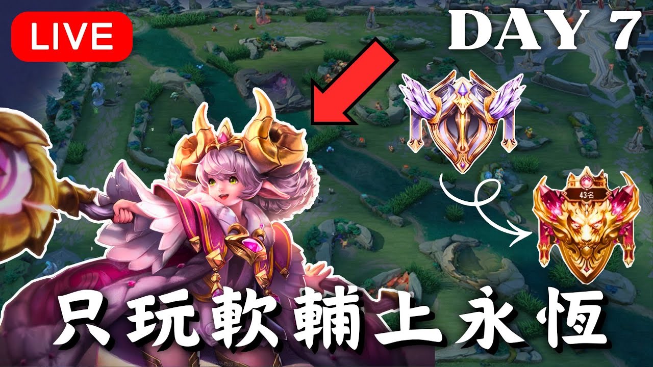 【傳說對決】只玩軟輔上永恆！DAY7