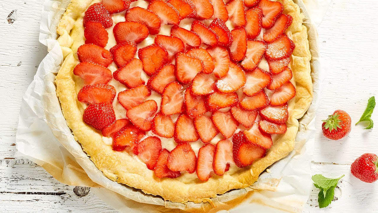 Recept Aardbeientaart met verse banketbakkersroom – Colruyt