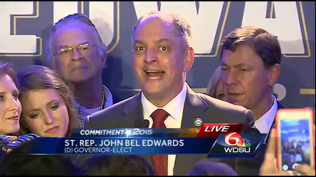 Governor-elect John Bel Edwards gives victory speech