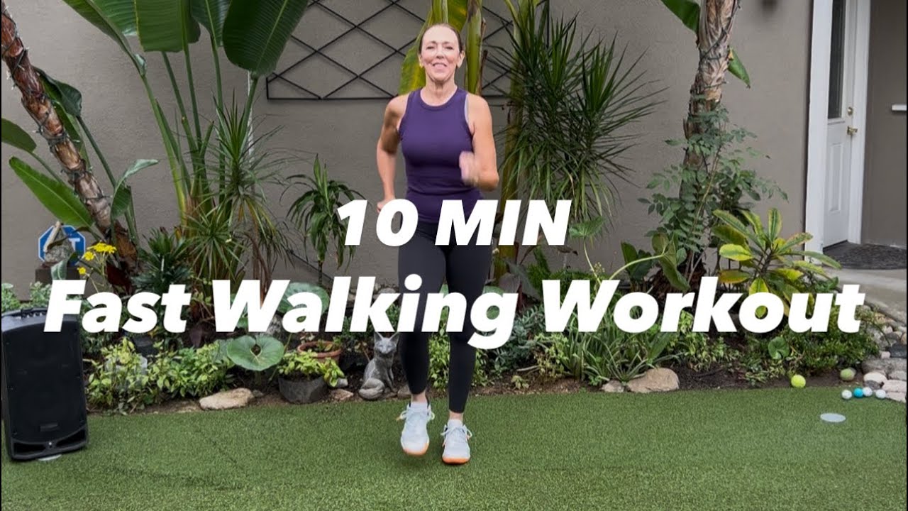 10 Min Fast Walking Workout-No Jumping, No Equipment