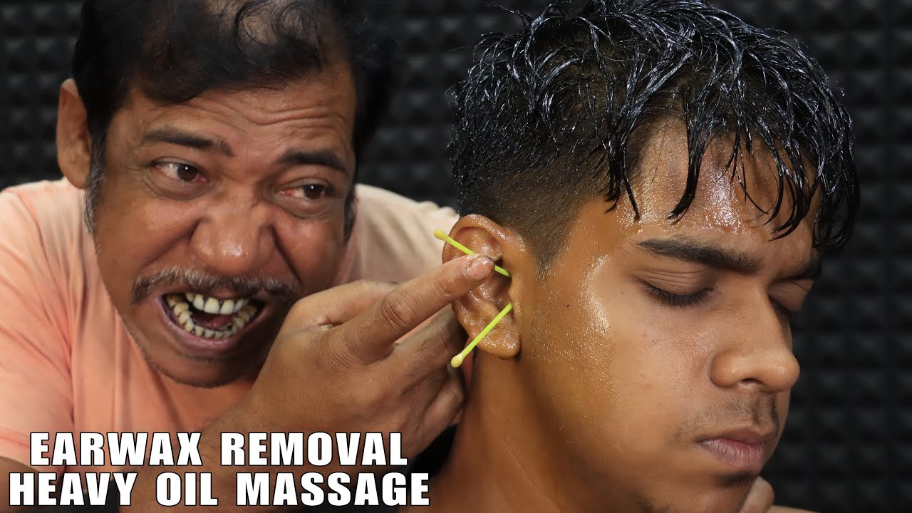 Ear Cleaning & Cracking by Asim Barber | Old School Body Cracks | Head Massage | Ear Fingering ASMR