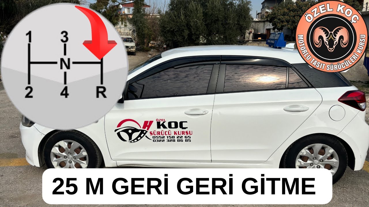 25 M Geri Geri Gitme I Sürücü Kursları Direksiyon Sınavı