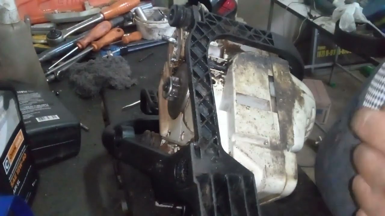 troca da bomba de Óleo motoserra ms 170, pião da lubrificação