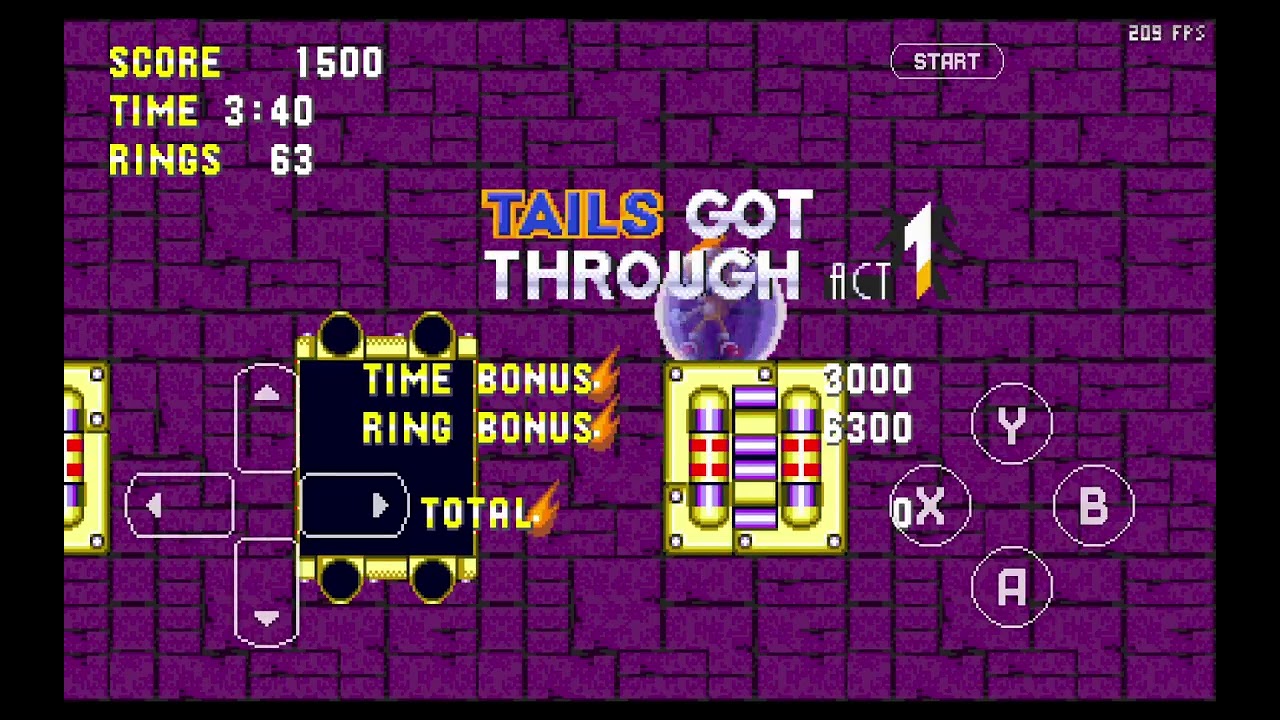 Sonic (tails pallete) over tails