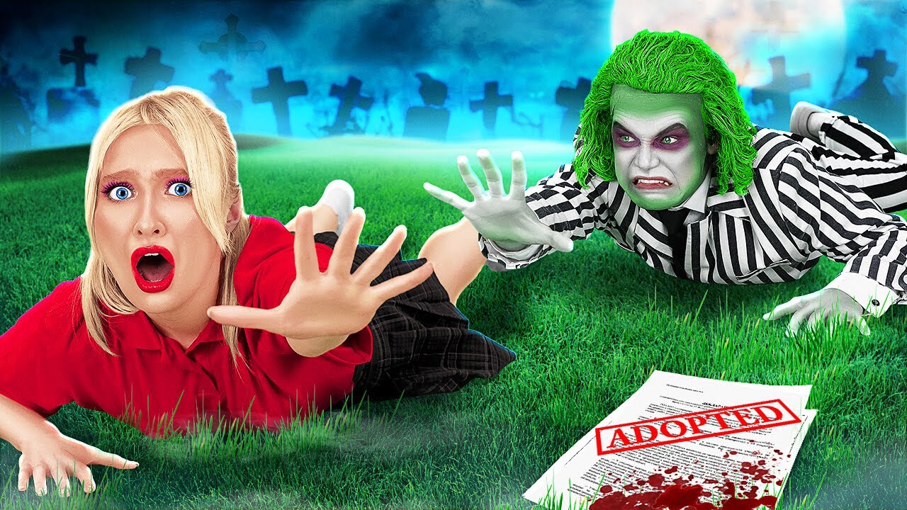 OH NO😱 BEETLEJUICE MI HA ADOTTATO?! 🦹‍♂️ Consigli per Genitori e Situazioni Buffe su 123 GO! FOOD