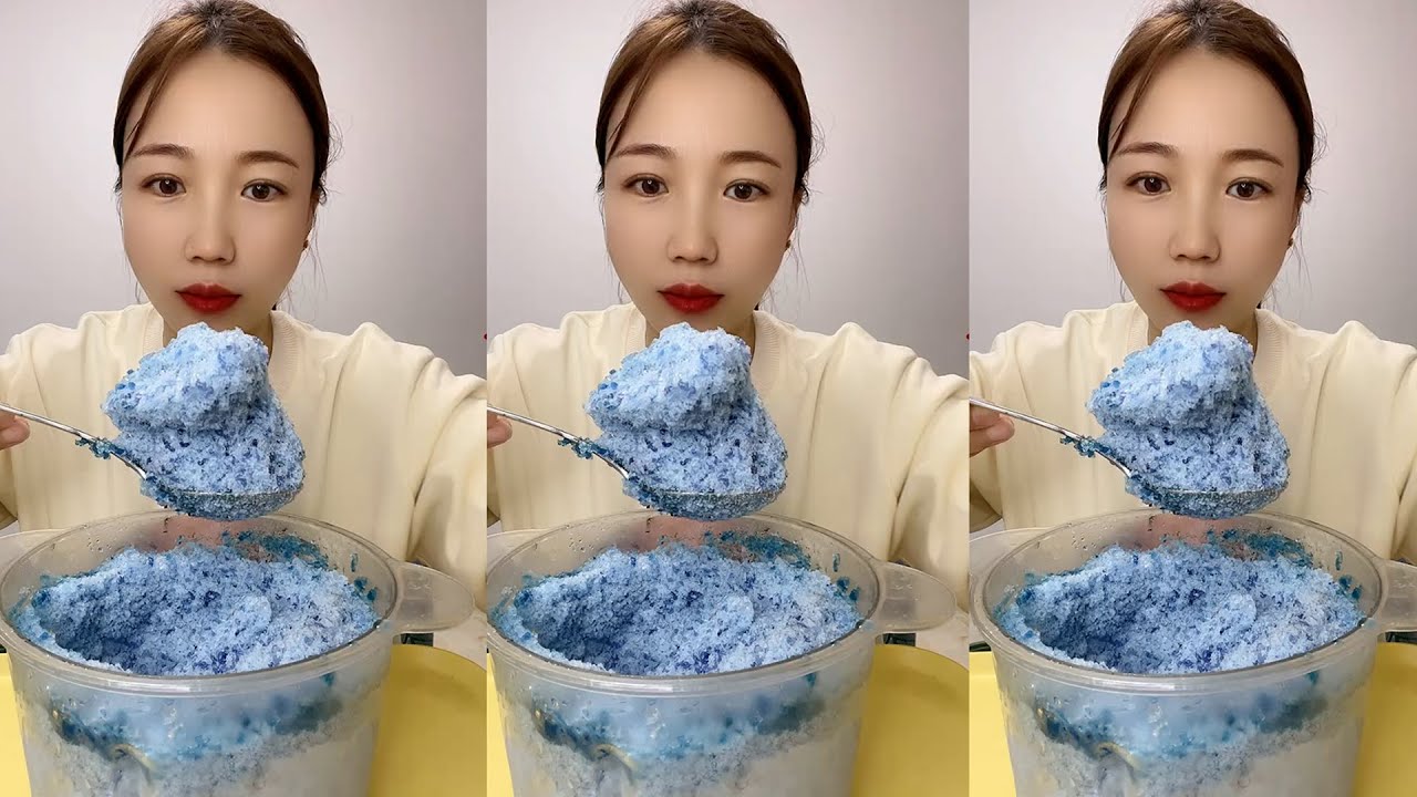 QIAN EATING ICE / MUKBANG ICE / 吃冰😈小达人😈燕子 #mukbang #asmrsounds