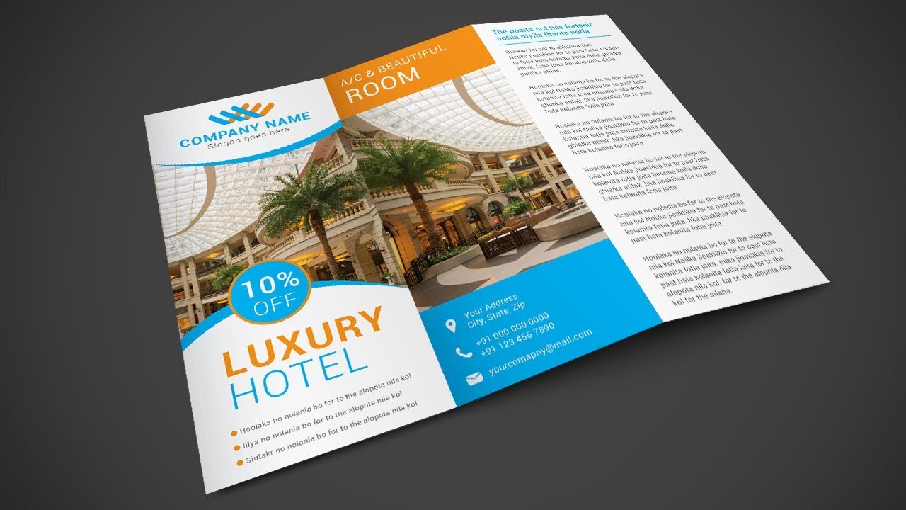 Hotel Brochure Design in Adobe Illustrator