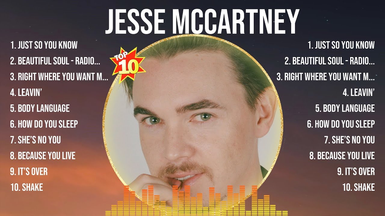 Jesse McCartney Greatest Hits 2024- Pop Music Mix - Top 10 Hits Of All Time