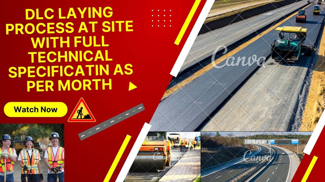 DLC Laying (Dry Lean Concrete) Process and specification as per MORTH  in Hindi #nhai #viral