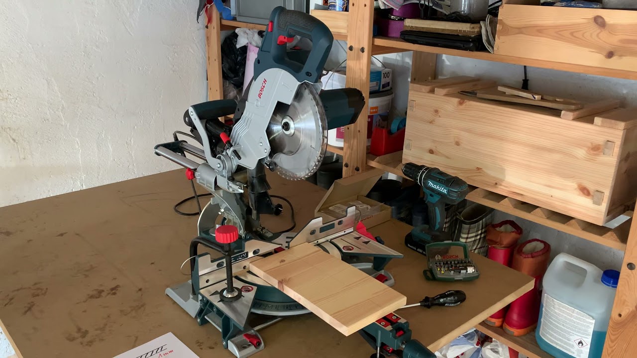 Bosch GCM 8 SJL Einstellung 90 Grad horizontal und Bosch Längenanschlag