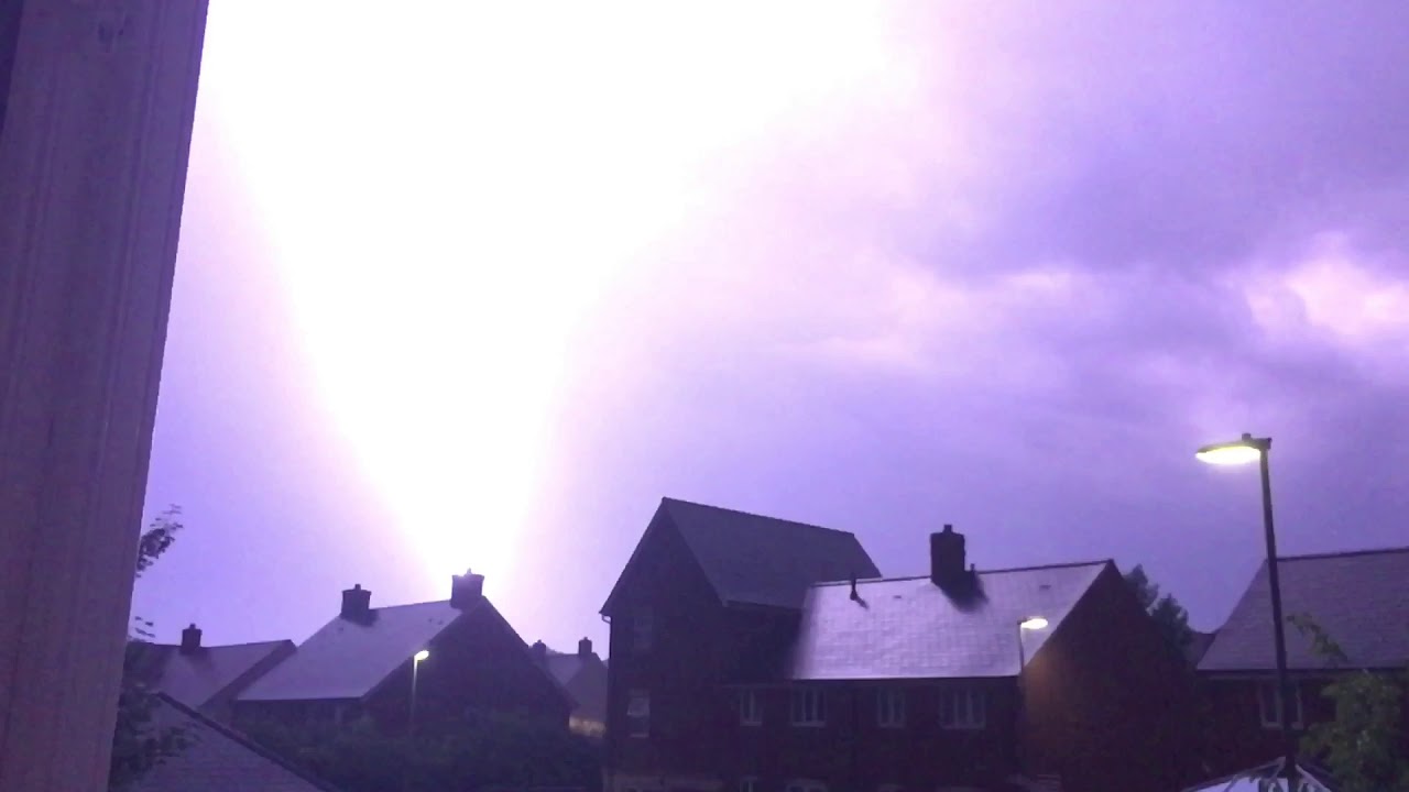 Fork lightning slow motion U.K.