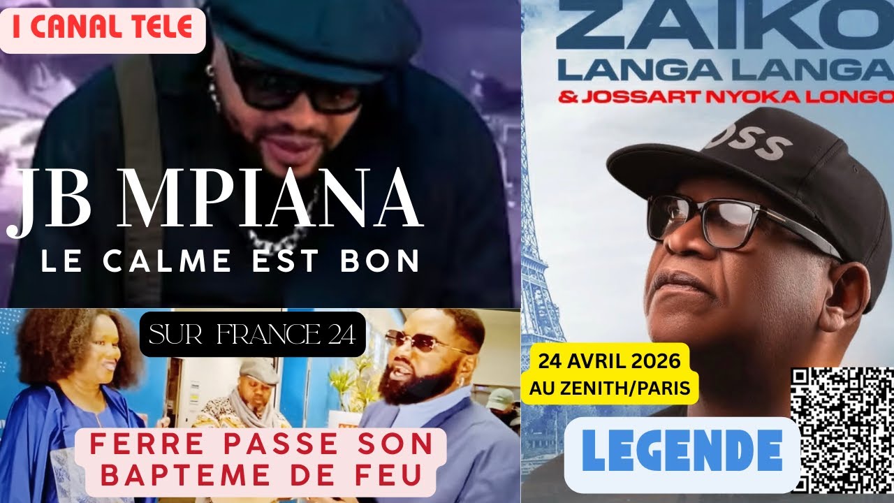 FERRE GOLA REUSSIT SON PASSAGE SUR FRANCE 24 / JOSSART NYOKA LONGO AVEC ZAIKO AU ZENITH DE PARIS