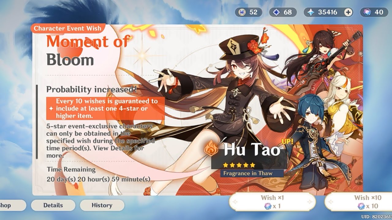 Wishing on director Hu Tao banner Ver(3.4) / Genshin impact........