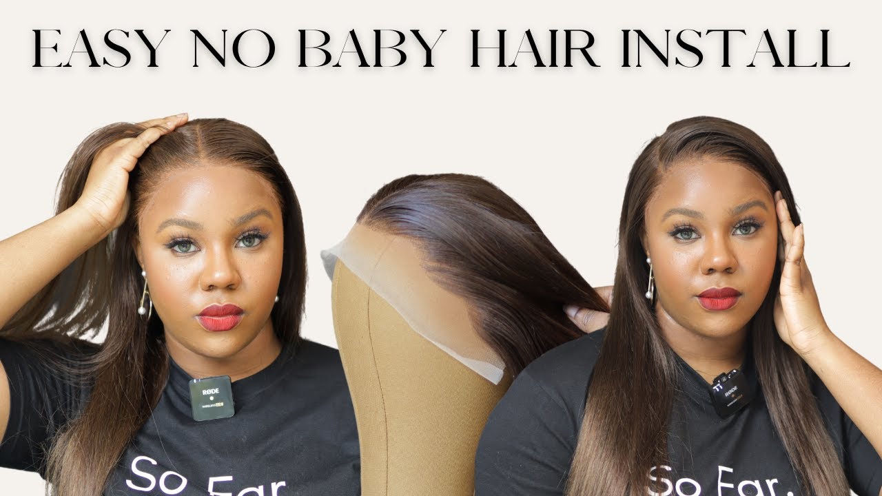 NO BABY HAIR LACE FRONTAL INSTALL | BONE STRAIGHT HAIR FT ALIGRACE HAIR