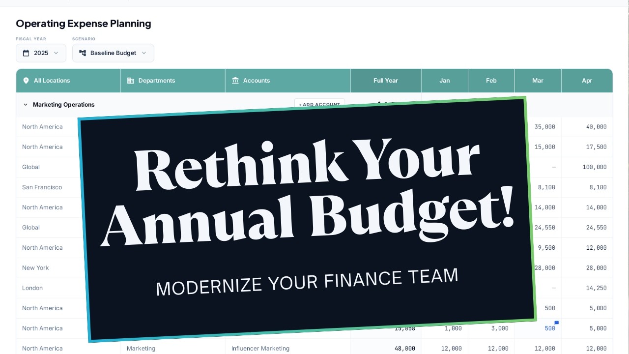Rethink the Annual Budgeting Process. How to Automate OpEx Planning Without Excel