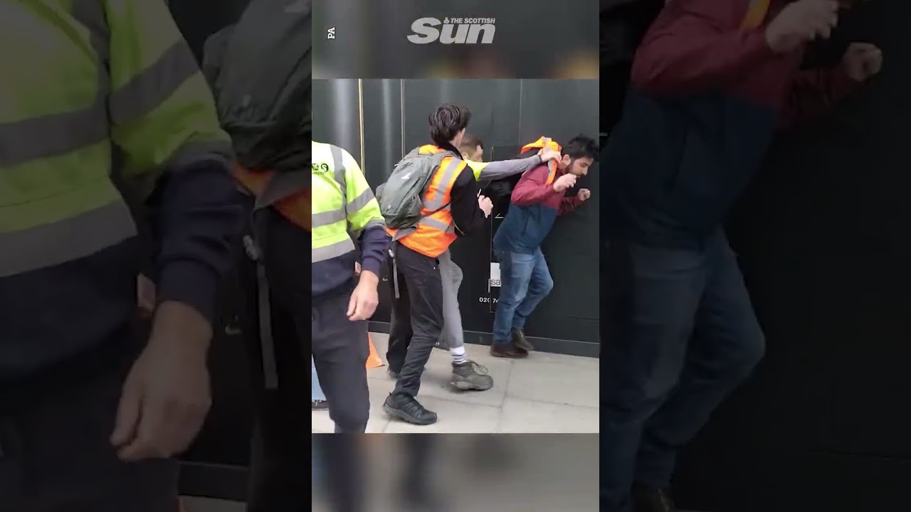 Just Stop Oil protesters forcibly removed from road by scaffolders