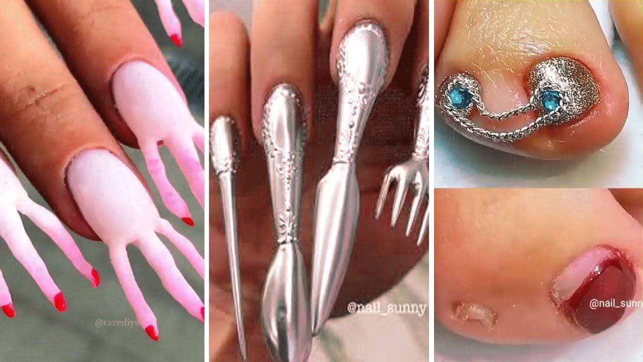 LOS DISEÑOS DE UÑAS MAS RAROS 2019 / UÑAS DECORADAS