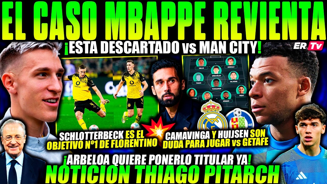 REVIENTA el CASO MBAPPE ¡NO LLEGA al  CITY! SCHLOTTERBECK OBJETIVO N°1 REAL MADRID - THIAGO TITULAR