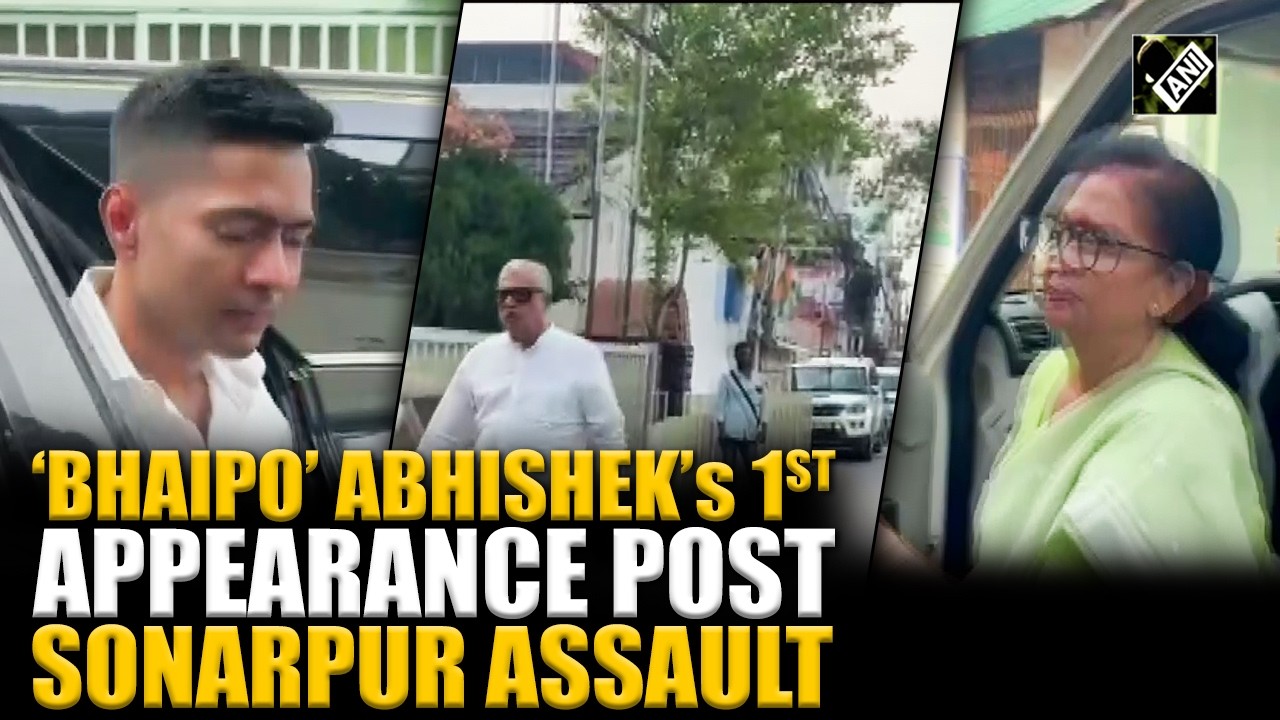 TMC MP Abhishek Banerjee seen for the 1st time arriving at Mamata&rsquo;s residence post Sonarpur assault