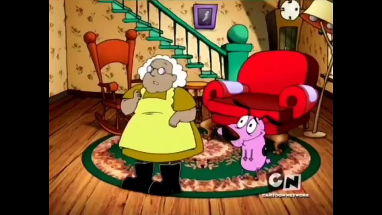 Stupid America - Courage the cowardly Dog (best moments) Louvre Paris episode