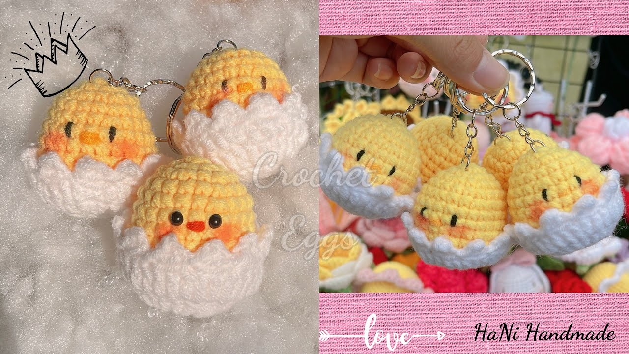 Crochet Chicken Eggs 🐣| Móc quả Trứng gà bằng len handmade siêu đơn giản chi tiết 🌸