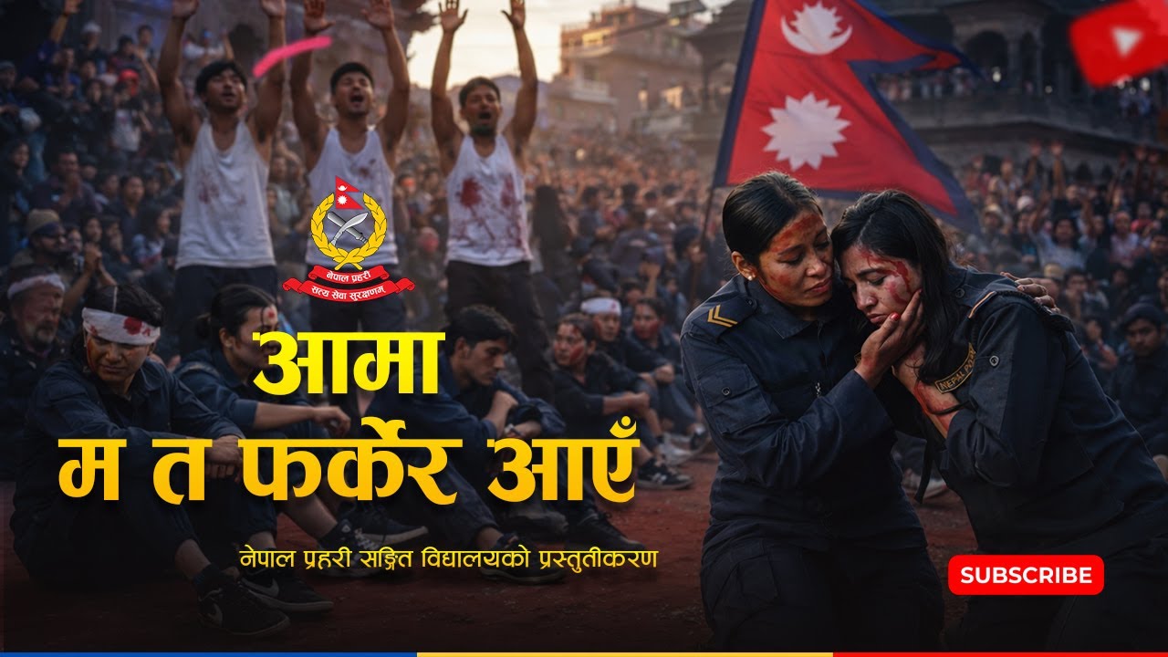 'आमा म त फर्केर आए' बोलको गितमा नेपाल प्रहरी सङ्गित विद्यालयद्वारा प्रदर्शन गरिएको नृत्य
