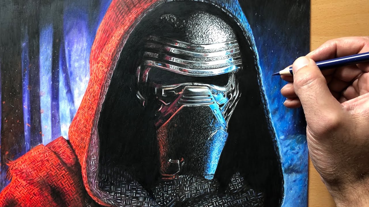 Drawing Kylo Ren - Star Wars - Time-lapse | Artology