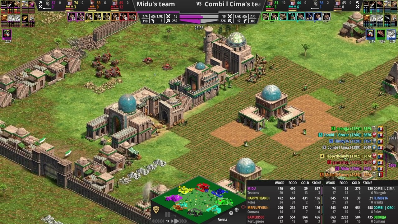 age of empires 2 - mango defense against organ guns