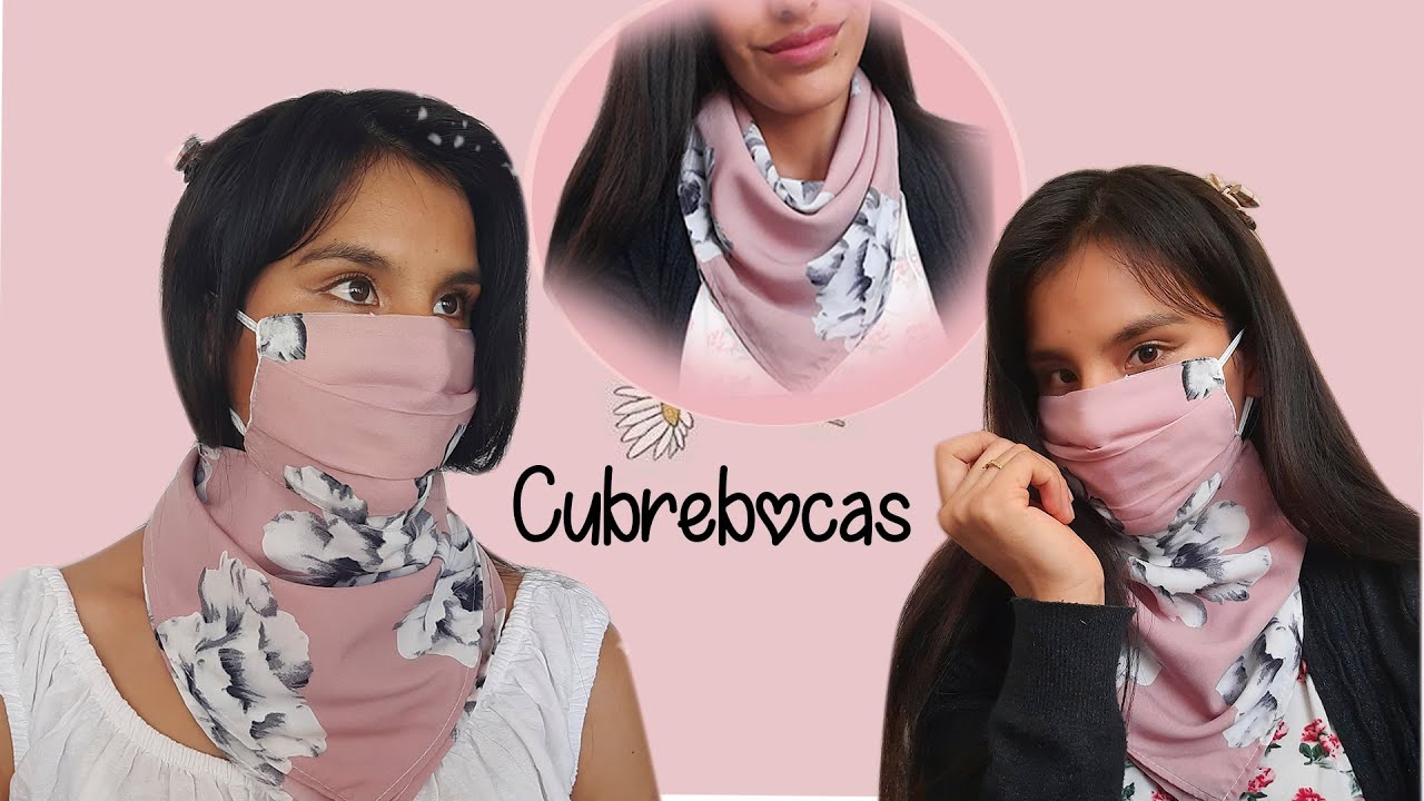 DIY cubreboca con pañoleta ❤🤩 con forro y filtro