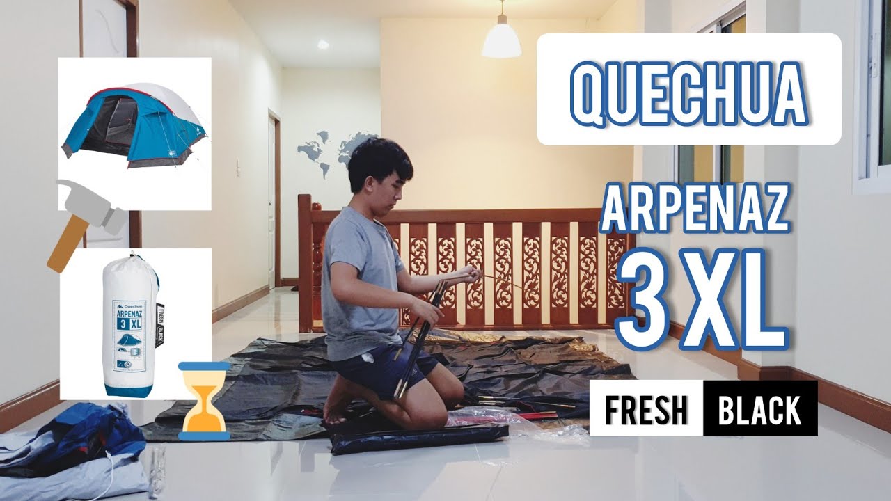 เต็นท์ Quechua Arpenaz 3XL | ครั้งแรก! ลองกางเต็นท์ในบ้านคนเดียวมั่วๆจะรอดไหม | Time Lapse