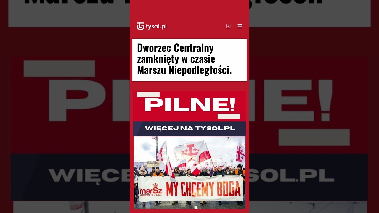Dworzec Centralny w Warszawie zamknięty w czasie Marszu Niepodległości