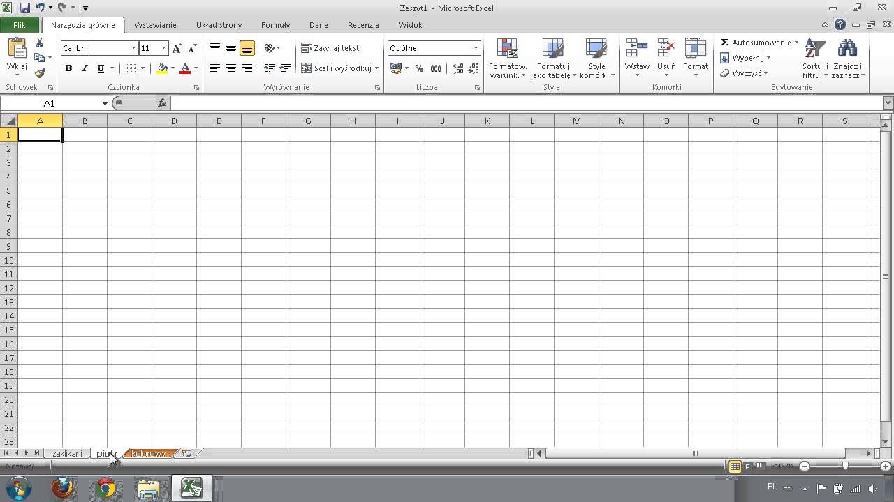 Excel - praca z arkuszami