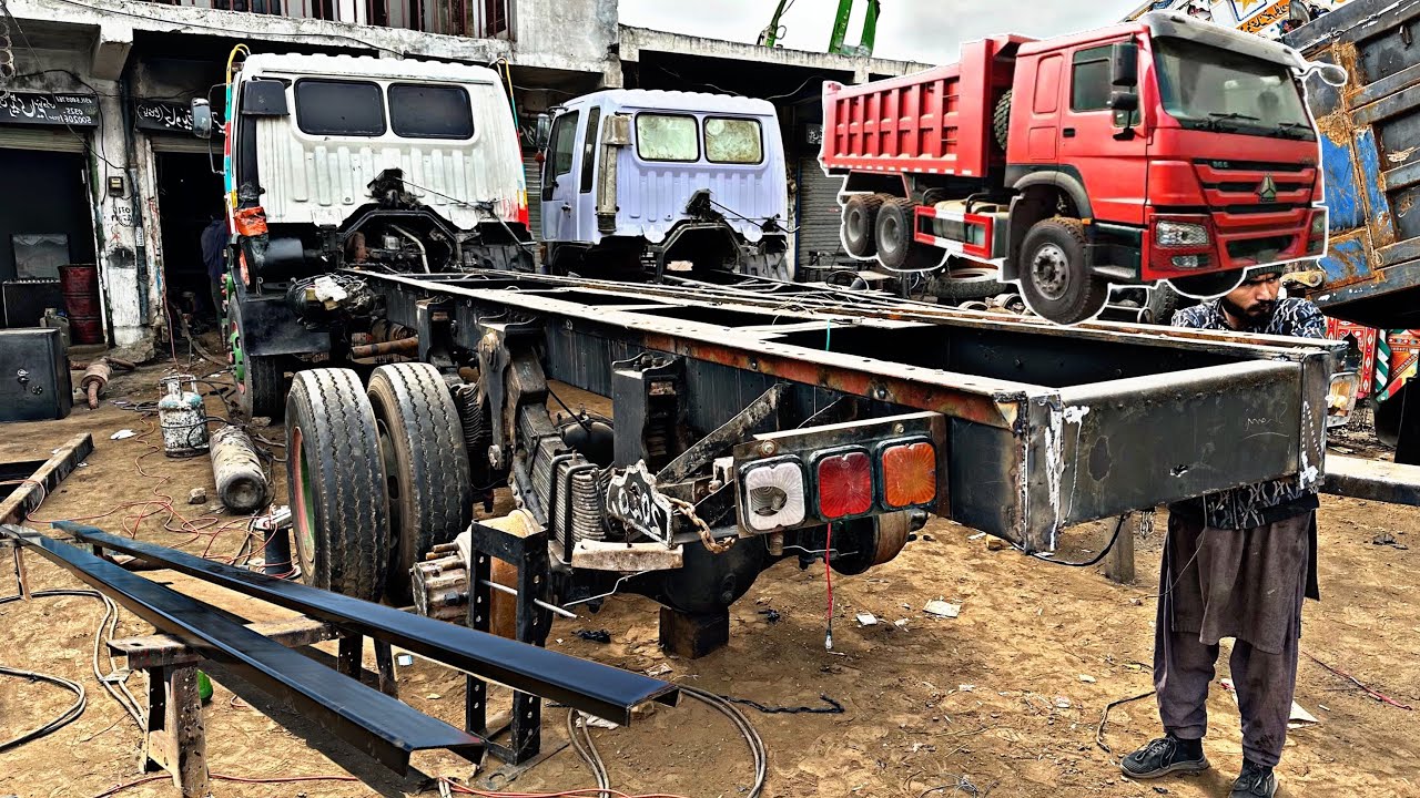 Nissan Truck Half Frame Imported From Japan To Pakistan ||How To Manufacturing New Frame in Pakistan