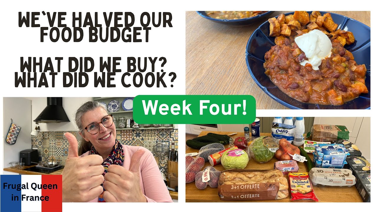 We've halved our food budget. What did we buy? What did we cook?  Week 4 #costoflivingcrisis #frugal