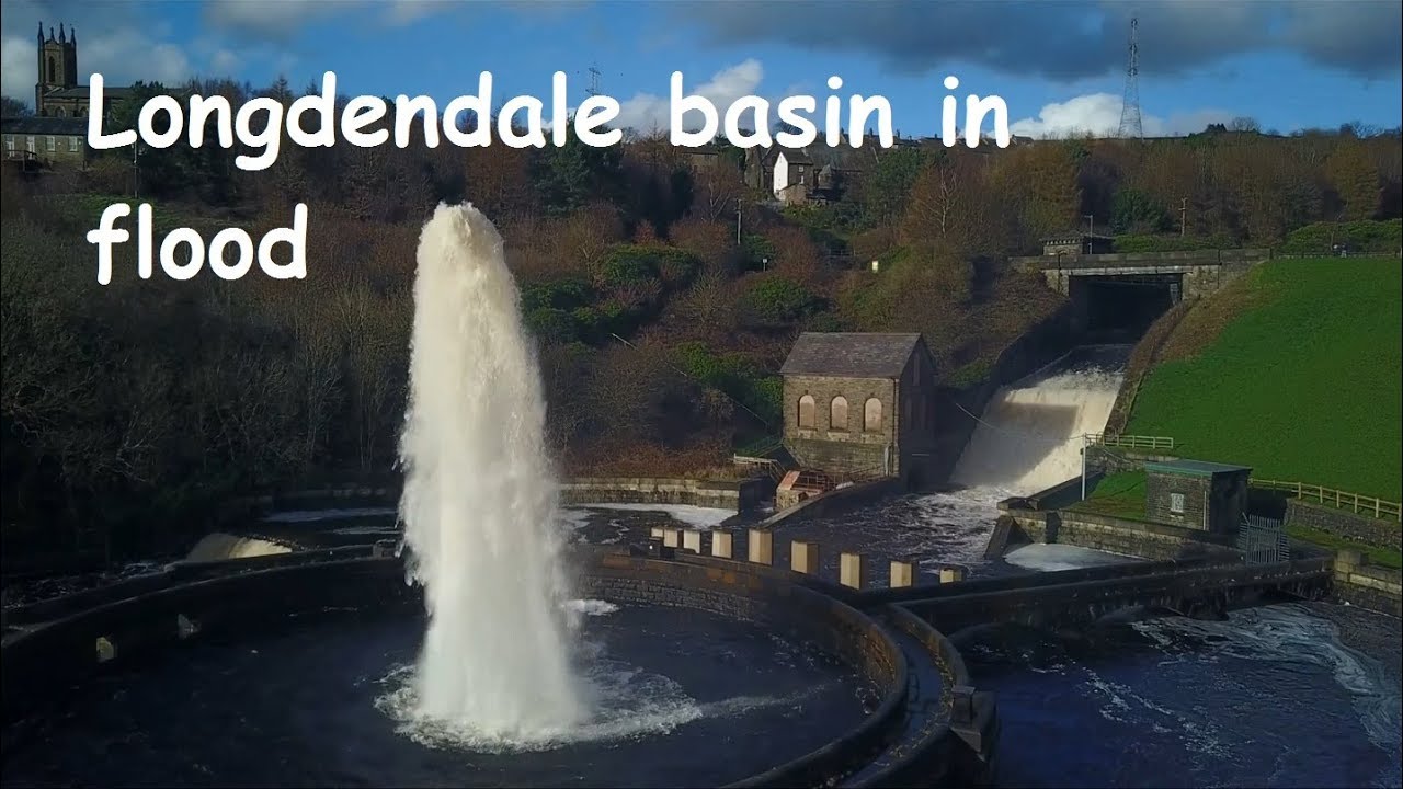 Longdendale  basin in flood - Mavic pro