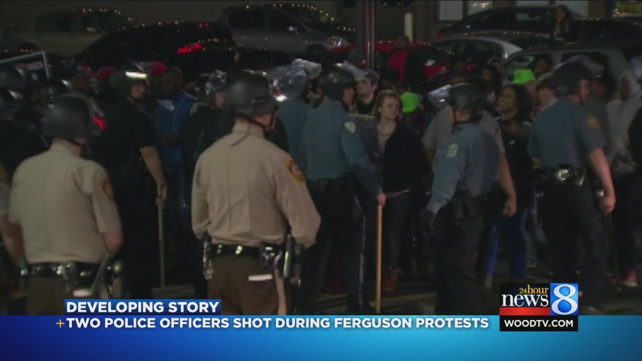 2 officers shot in &lsquo;ambush&rsquo; outside Ferguson PD